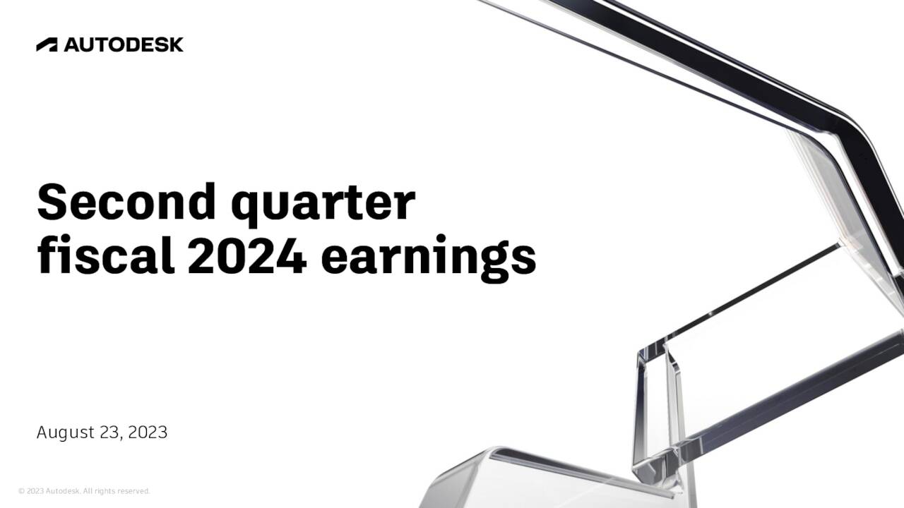 Autodesk, Inc. 2024 Q2 Results Earnings Call Presentation (NASDAQ