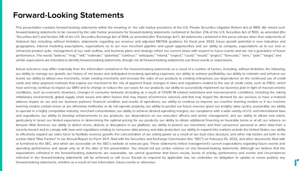 Forward-Looking Statements
