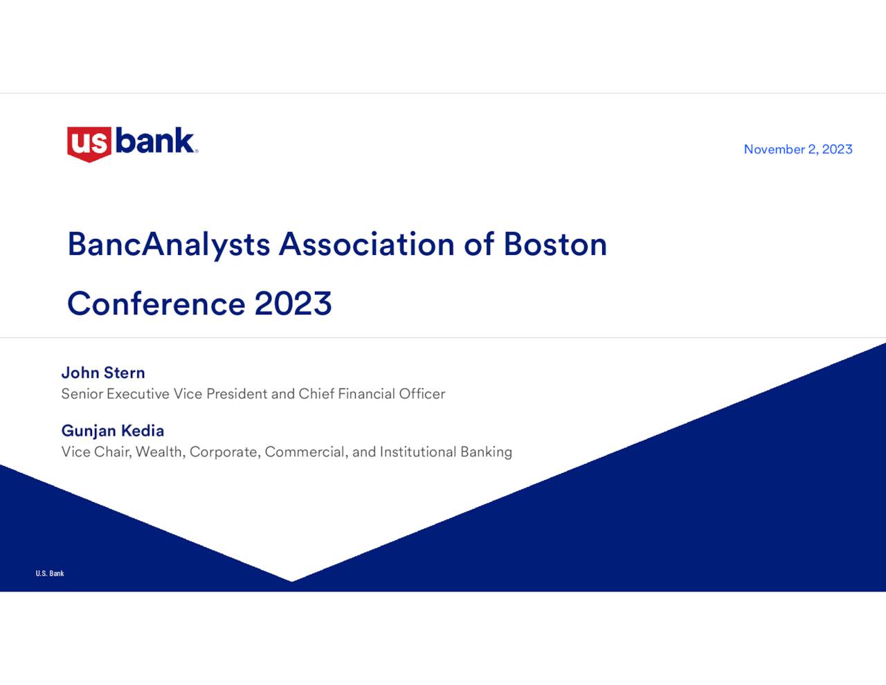 BancAnalysts Association of Boston Conference (NYSEUSB) Seeking Alpha