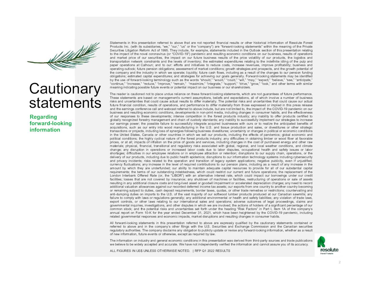 Resolute Forest Products Inc. 2022 Q1 Results Earnings Call