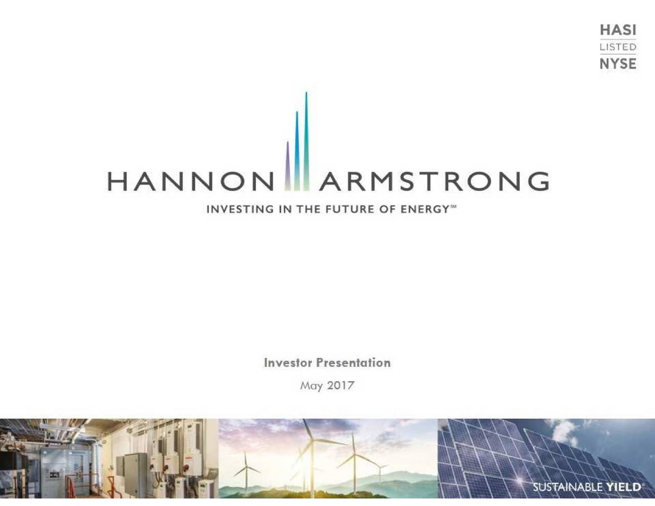 Hannon Armstrong Sustainable Infrastructure Capital (HASI) Presents At