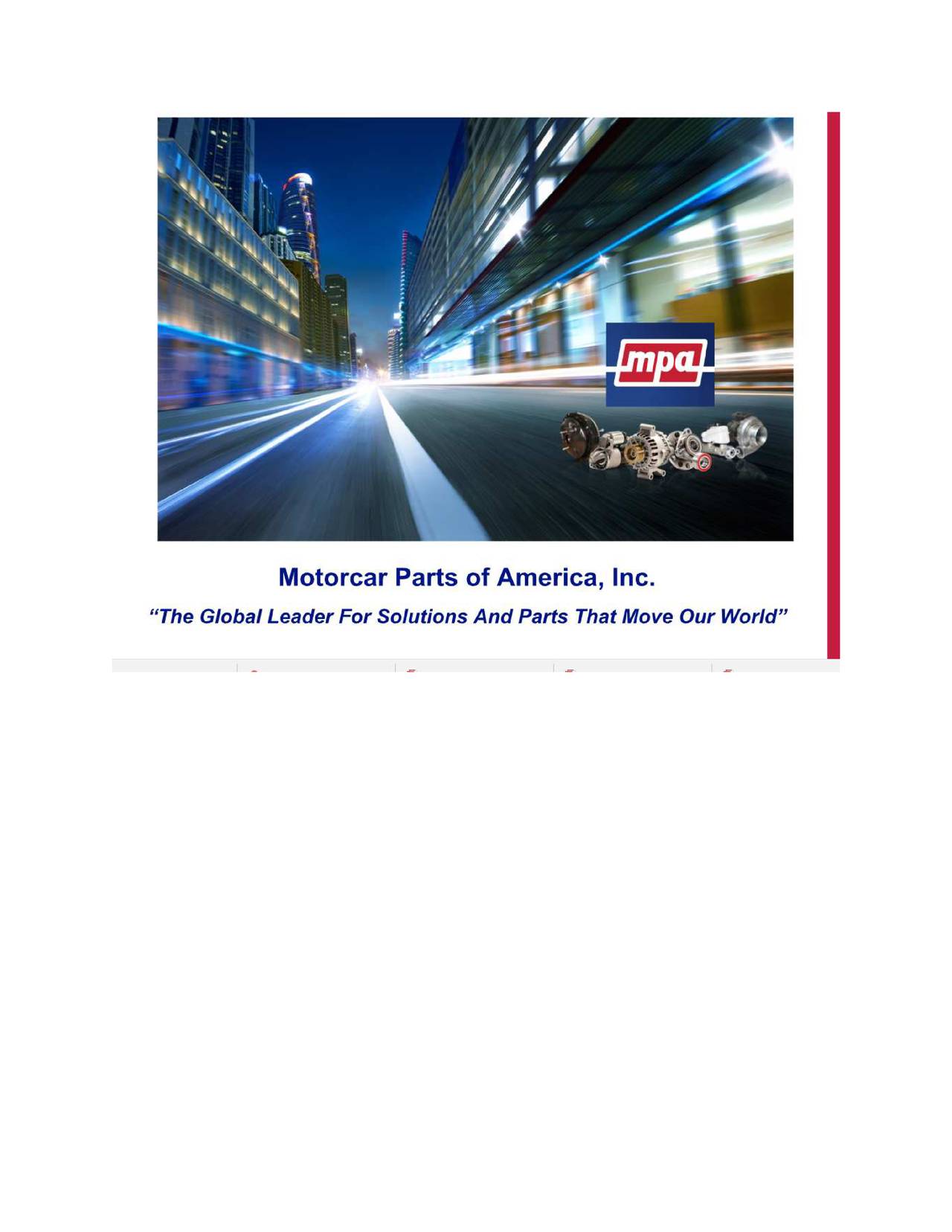 Motorcar Parts of America, Inc. 2018 Q4 Results Earnings Call