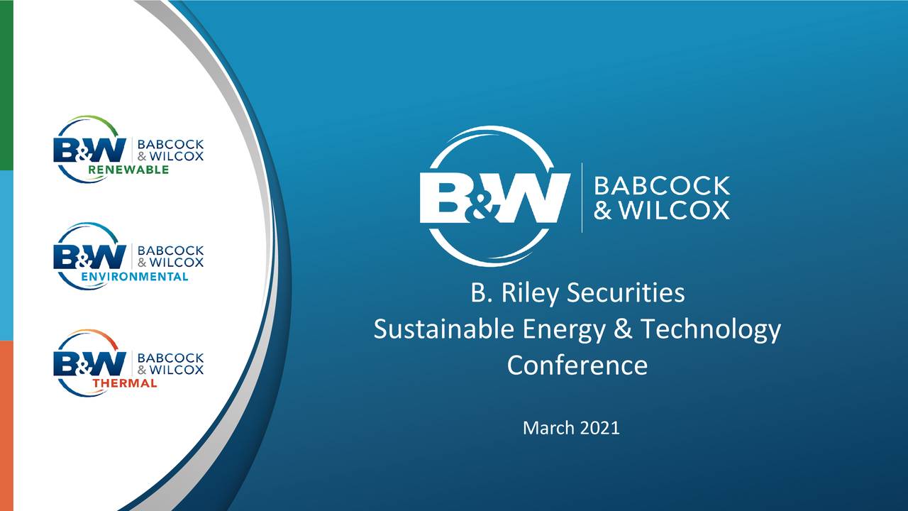 Babcock & Wilcox Enterprises (BW) presents at Sustainable Energy