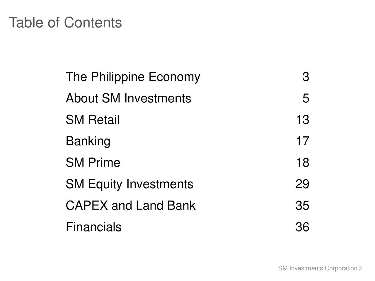 SM Investments Corp. ADR 2018 Q2 Results Earnings Call Slides SM
