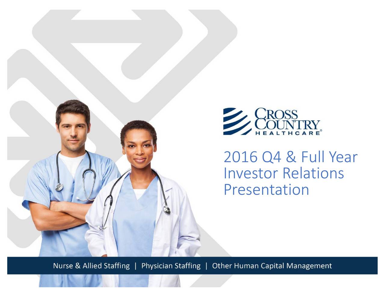 Cross Country Healthcare (CCRN) Presents At Barclays Global Healthcare