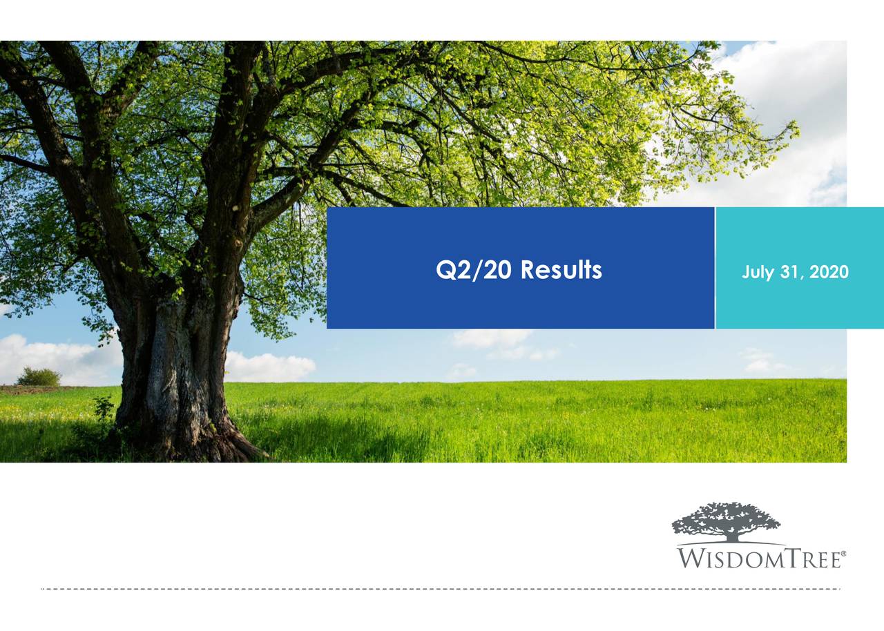 WisdomTree Investments, Inc. 2020 Q2 - Results - Earnings Call ...