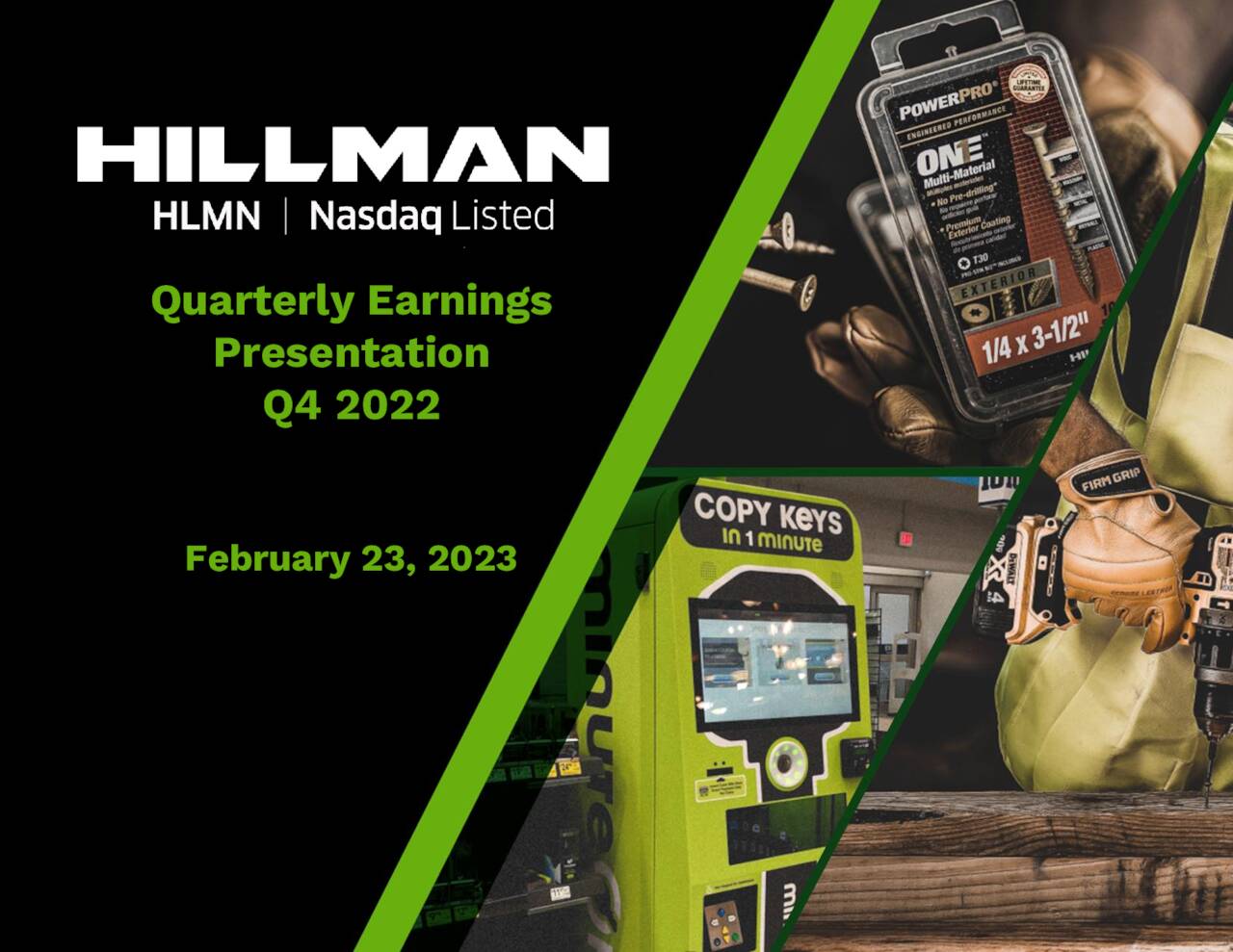 Hillman Solutions Corp. 2022 Q4 Results Earnings Call Presentation