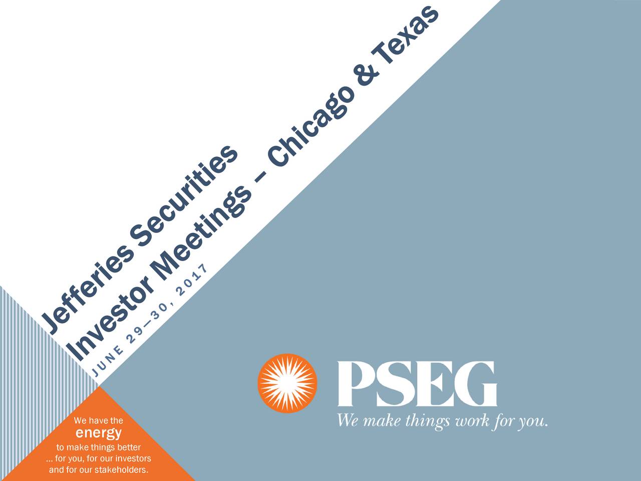 Public Service Enterprise Group (PEG) Investor Presentation (Jefferies Securities) Slideshow