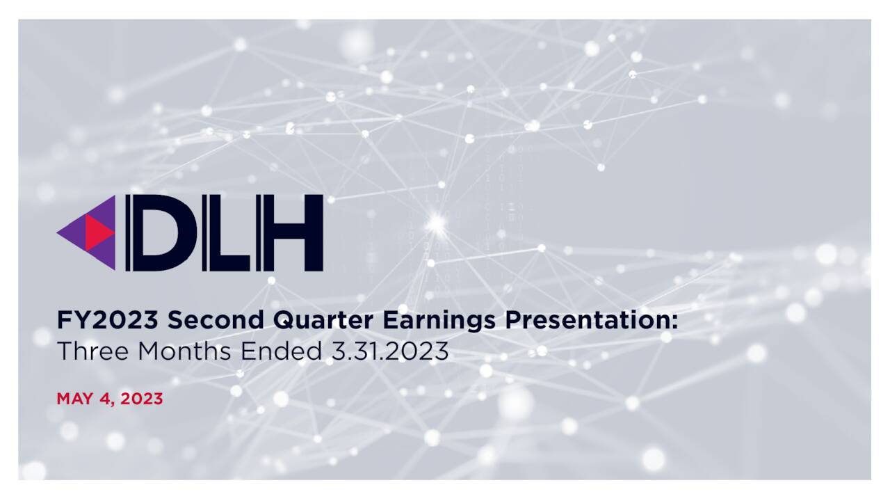 DLH Holdings Corp. 2023 Q1 - Results - Earnings Call Presentation ...