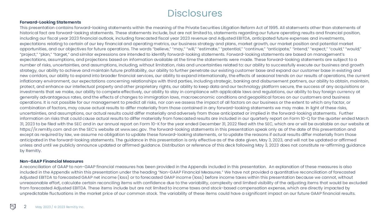 Remitly Global, Inc. 2023 Q1 Results Earnings Call Presentation