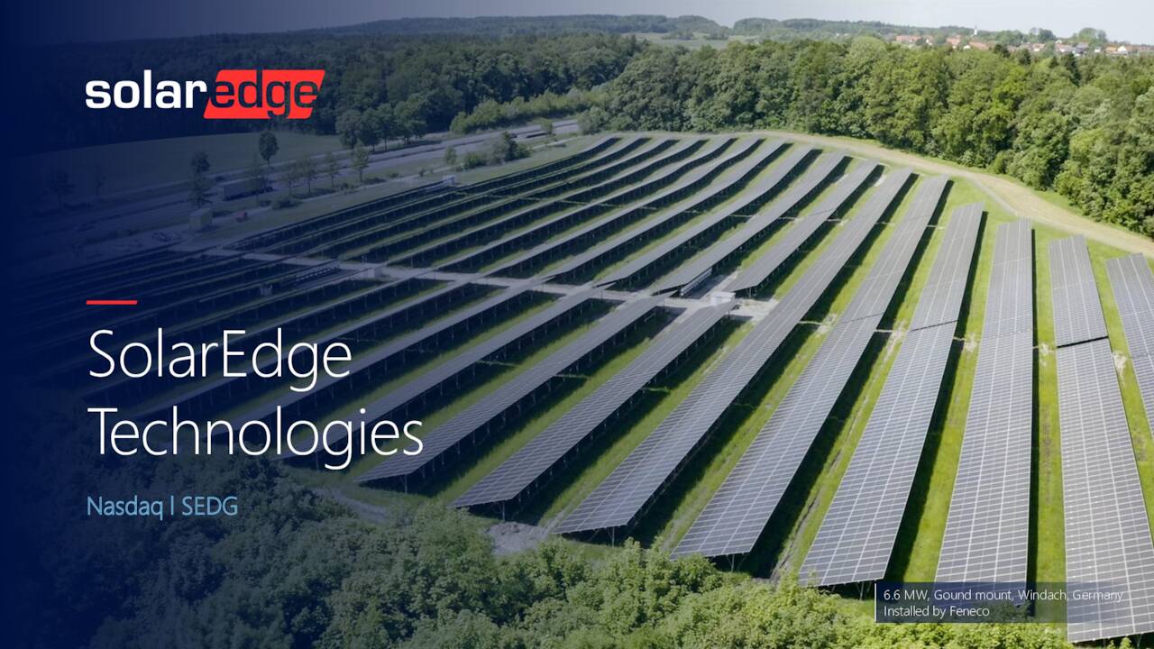 Solaredge Technologies Inc, Sedg:Nsq Summary – LECAGR