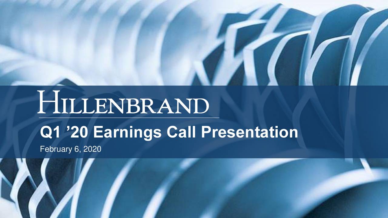 Hillenbrand, Inc. 2020 Q1 - Results - Earnings Call Presentation (NYSE ...