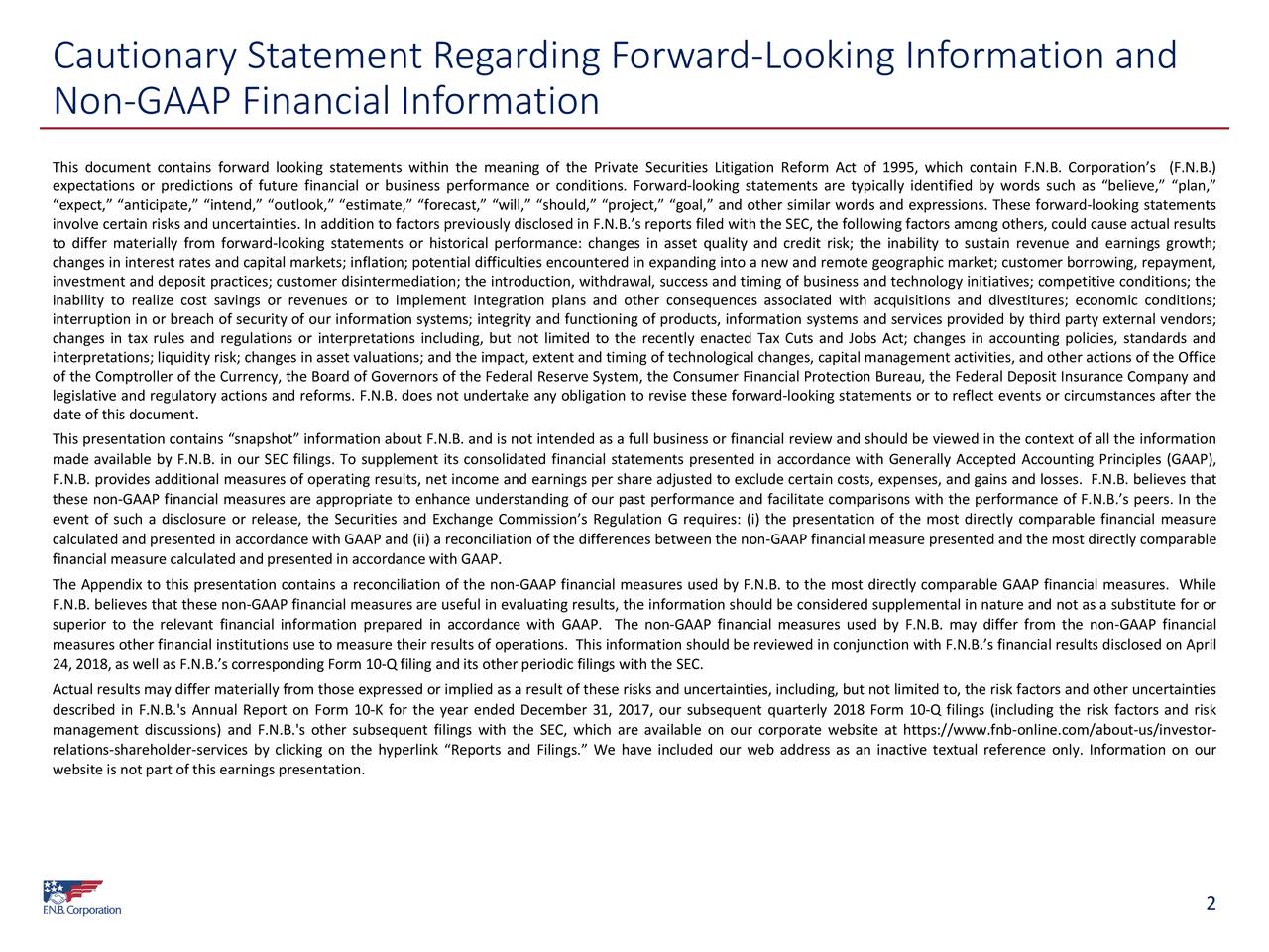 Cautionary Statement Regarding Forward-Looking Information and