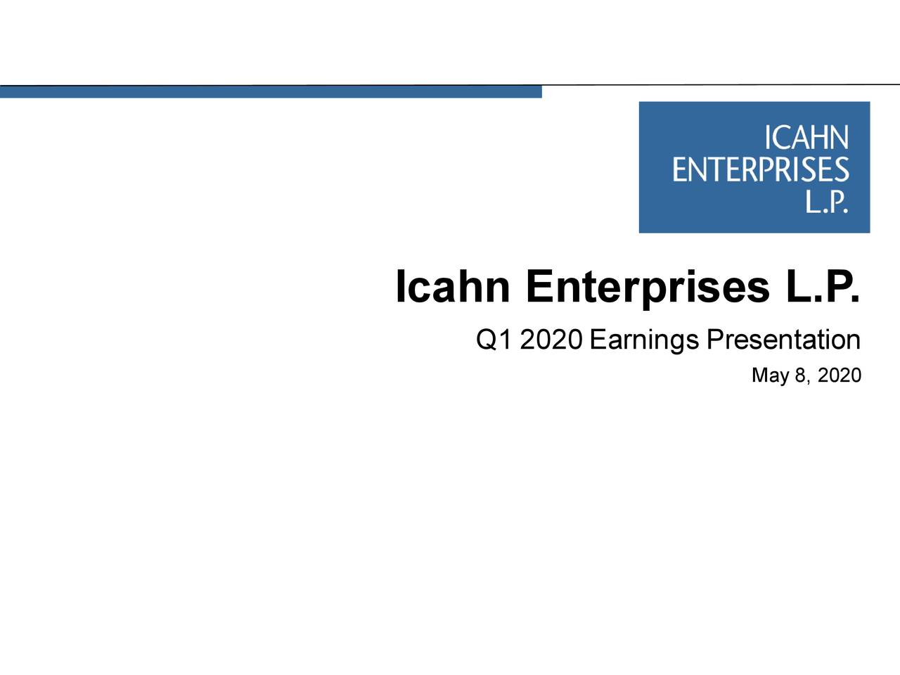 Icahn Enterprises L.P. 2020 Q1 - Results - Earnings Call Presentation ...