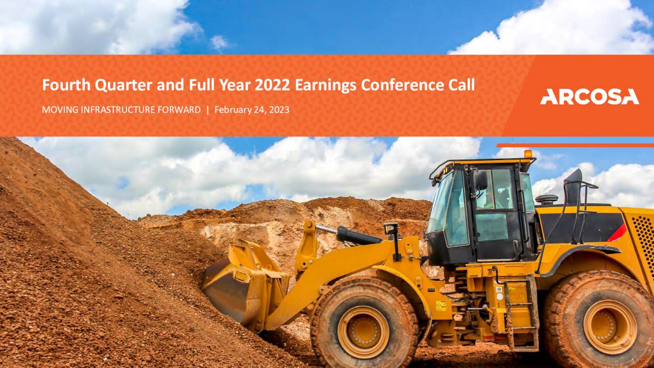 Arcosa, Inc. 2022 Q4 Results Earnings Call Presentation (NYSEACA