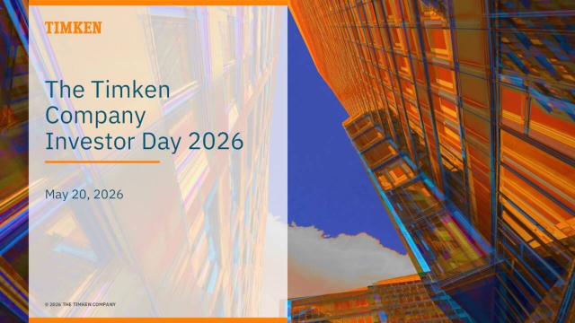 The Timken Company (TKR) Analyst/Investor Day - Slideshow (NYSE:TKR ...