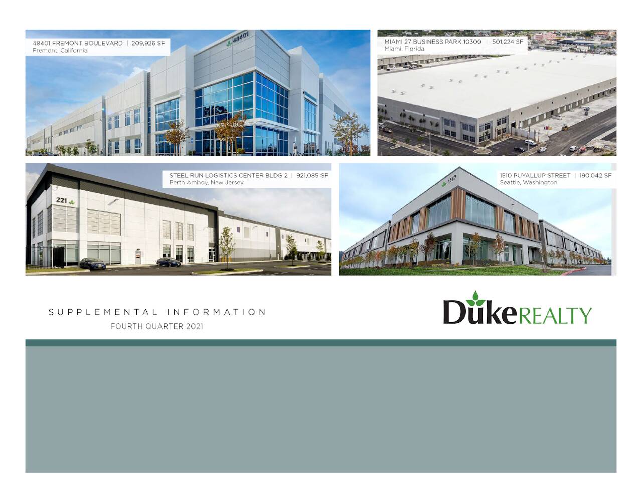Duke Realty Corporation 2021 Q4 Results Earnings Call Presentation (NYSEPLD) Seeking Alpha