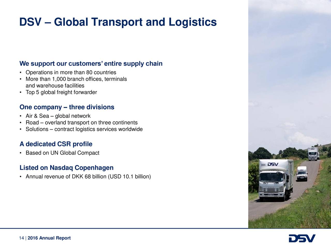 DSV A/S 2016 Q4 Results Earnings Call Slides DSV A/S (OTCMKTS