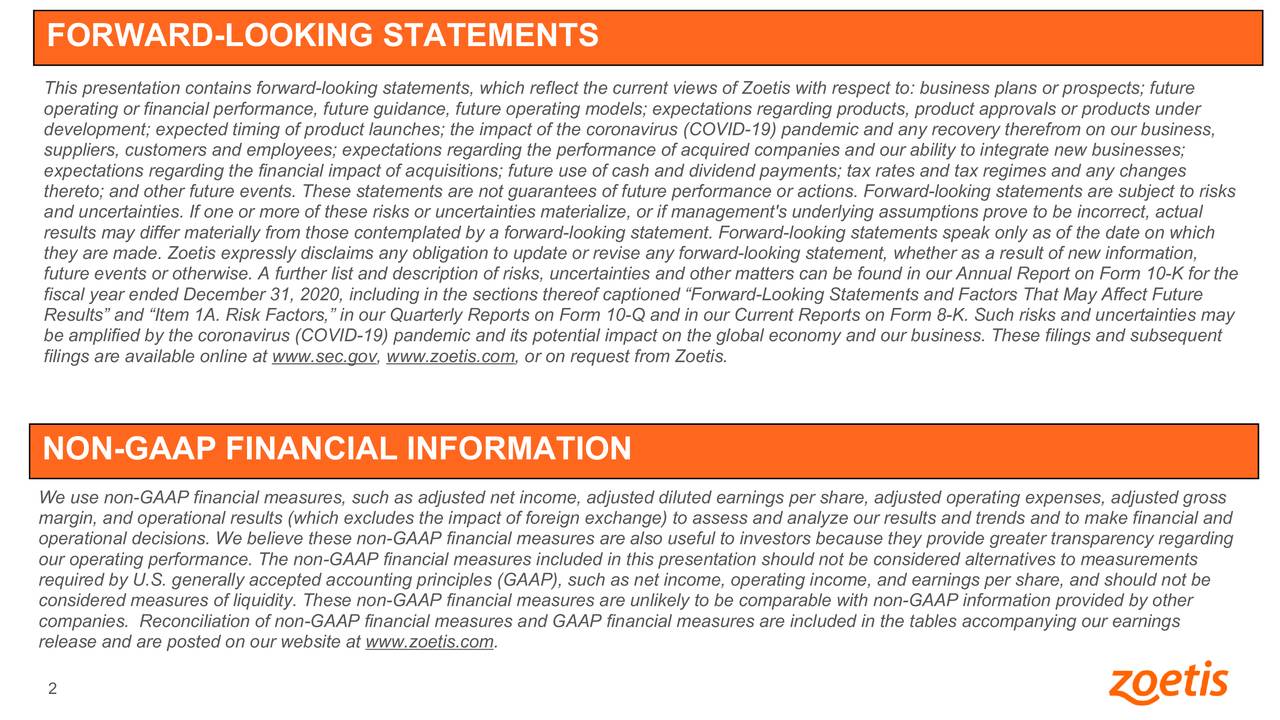 Zoetis Inc. 2021 Q1 Results Earnings Call Presentation (NYSEZTS