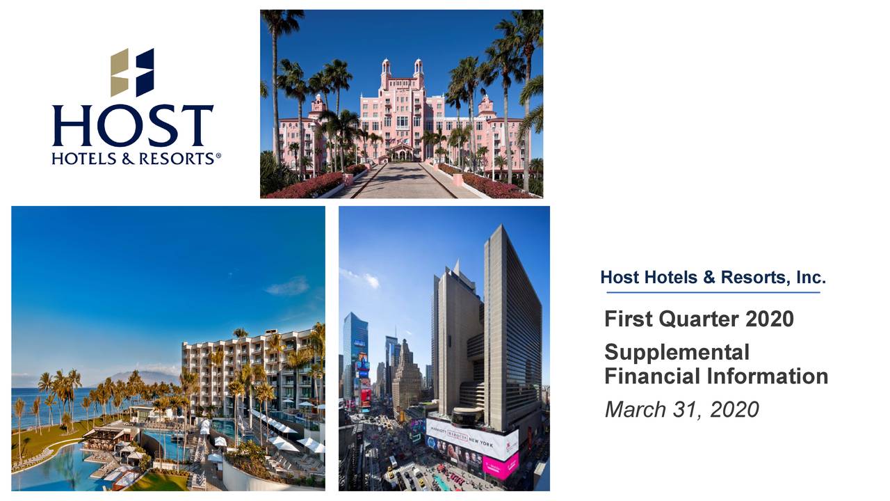 Host Hotels & Resorts, Inc. 2020 Q1 Results Earnings Call Presentation (NASDAQHST