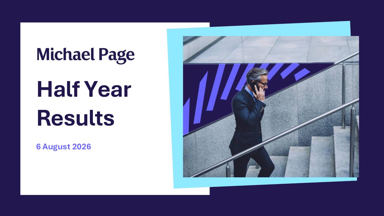 Michael Page Plc 2026 Q2 - Results - Earnings Call Presentation