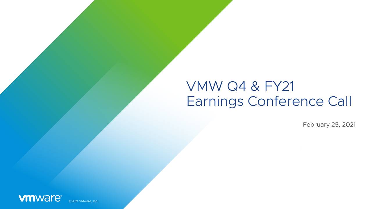 VMware, Inc. 2020 Q4 Results Earnings Call Presentation (NYSEVMW