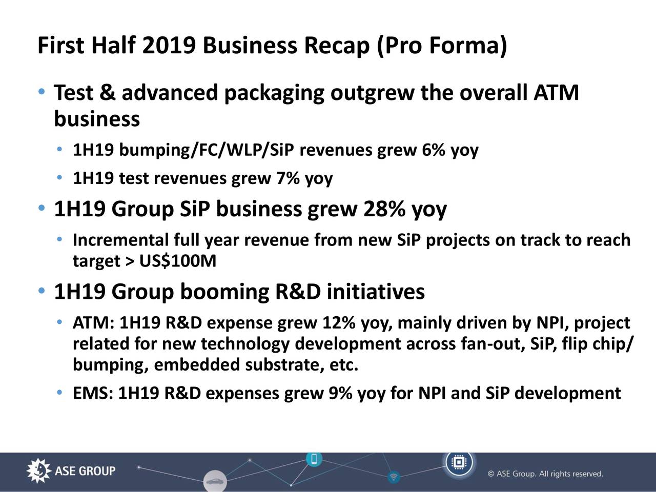 ASE Technology Holding Co., Ltd. 2019 Q2 - Results - Earnings Call ...