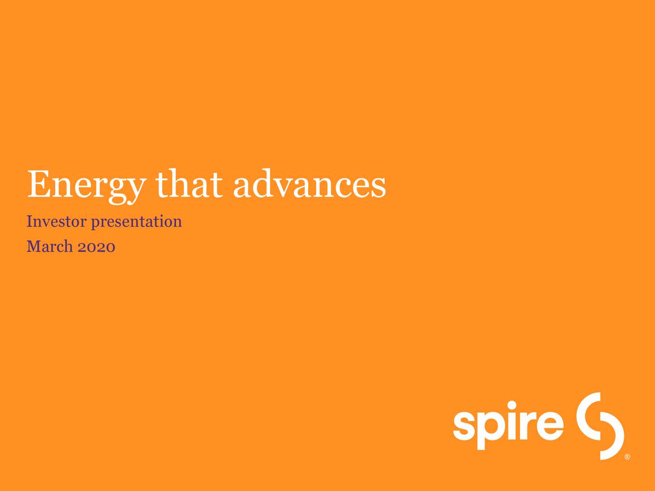 Energy that advances
