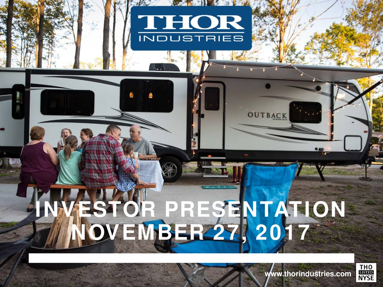 Thor Industries, Inc. 2018 Q1 Results Earnings Call Slides (NYSE