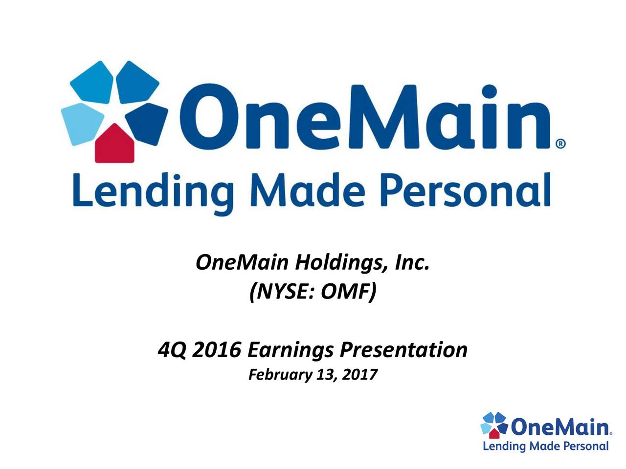 OneMain Holdings, Inc. 2016 Q4 - Results - Earnings Call Slides (NYSE ...