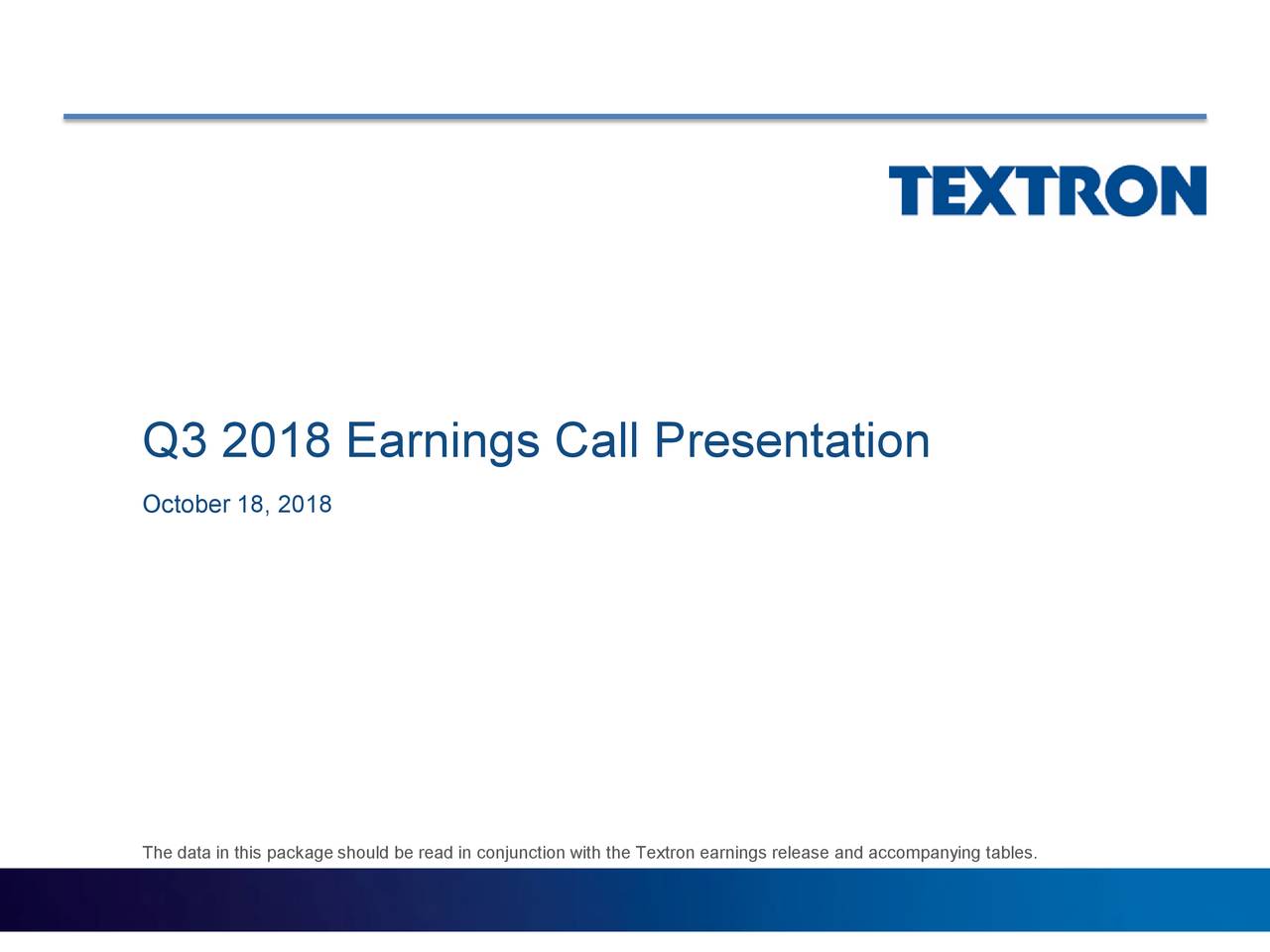 Textron Inc 2018 Q3 - Results - Earnings Call Slides (NYSE:TXT ...