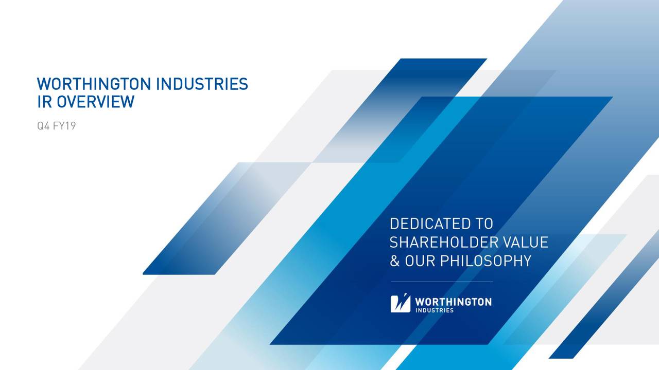 Worthington Industries, Inc. 2019 Q4 Results Earnings Call Slides