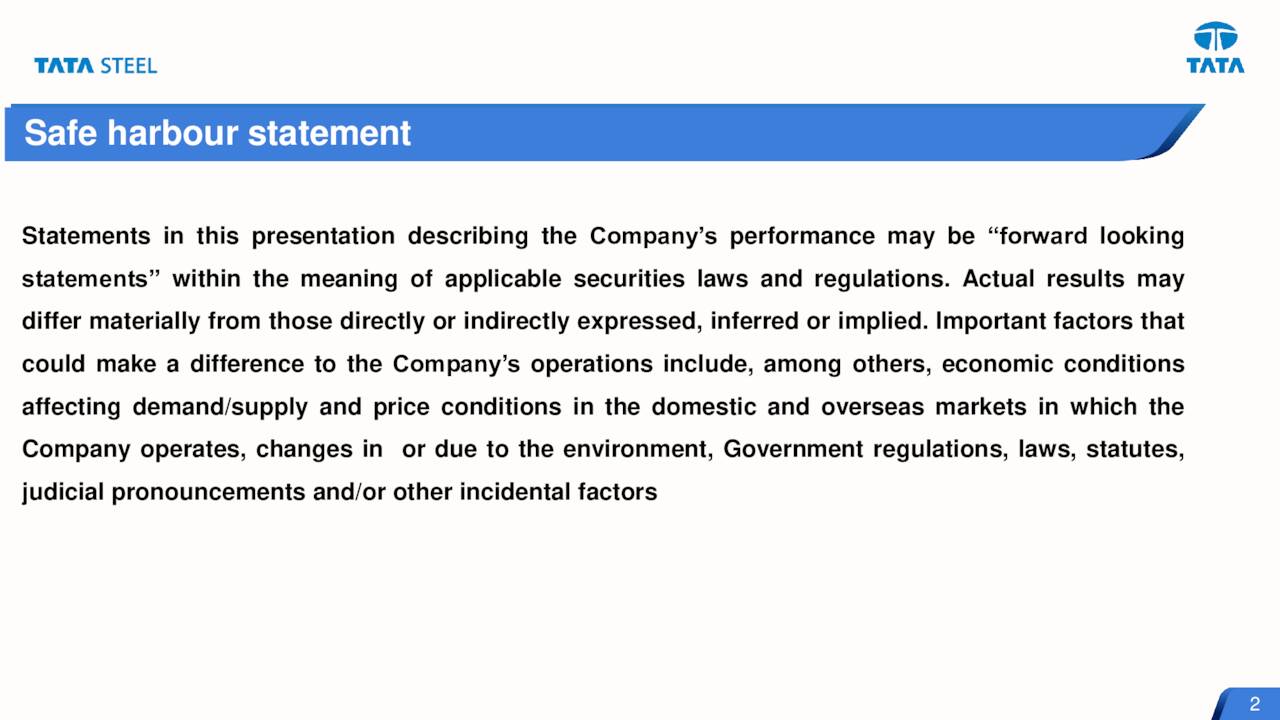 Tata Steel Limited 2024 Q2 - Results - Earnings Call Presentation