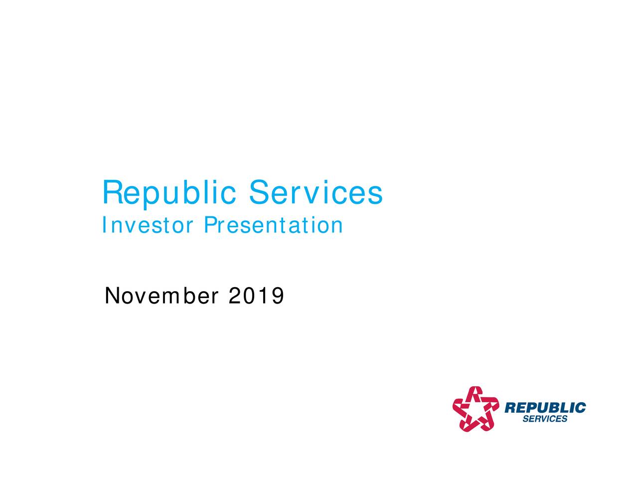 republic services investor presentation 2022