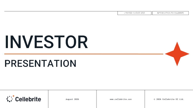 Cellebrite DI Ltd. 2026 Q2 - Results - Earnings Call Presentation ...
