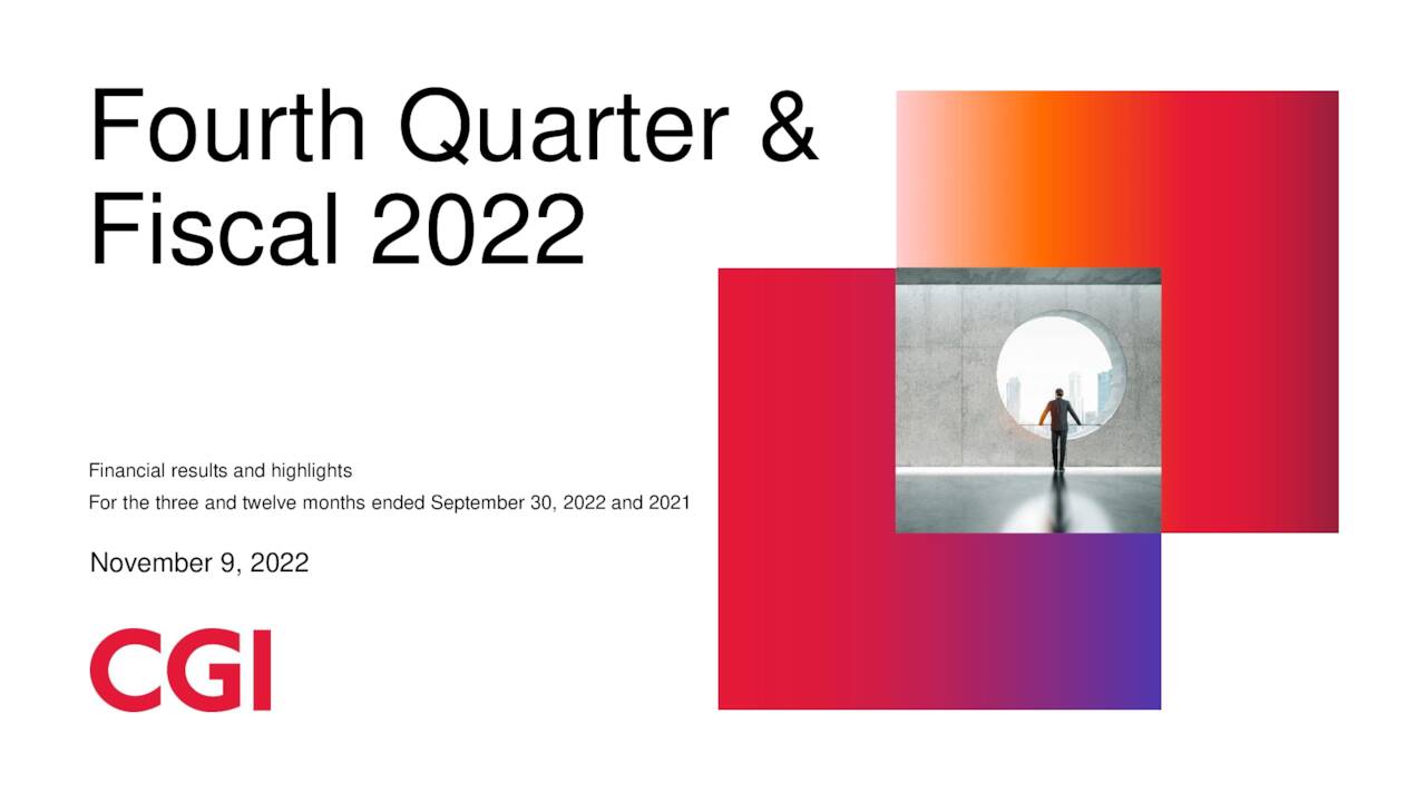 CGI Inc. 2022 Q4 Results Earnings Call Presentation (NYSEGIB