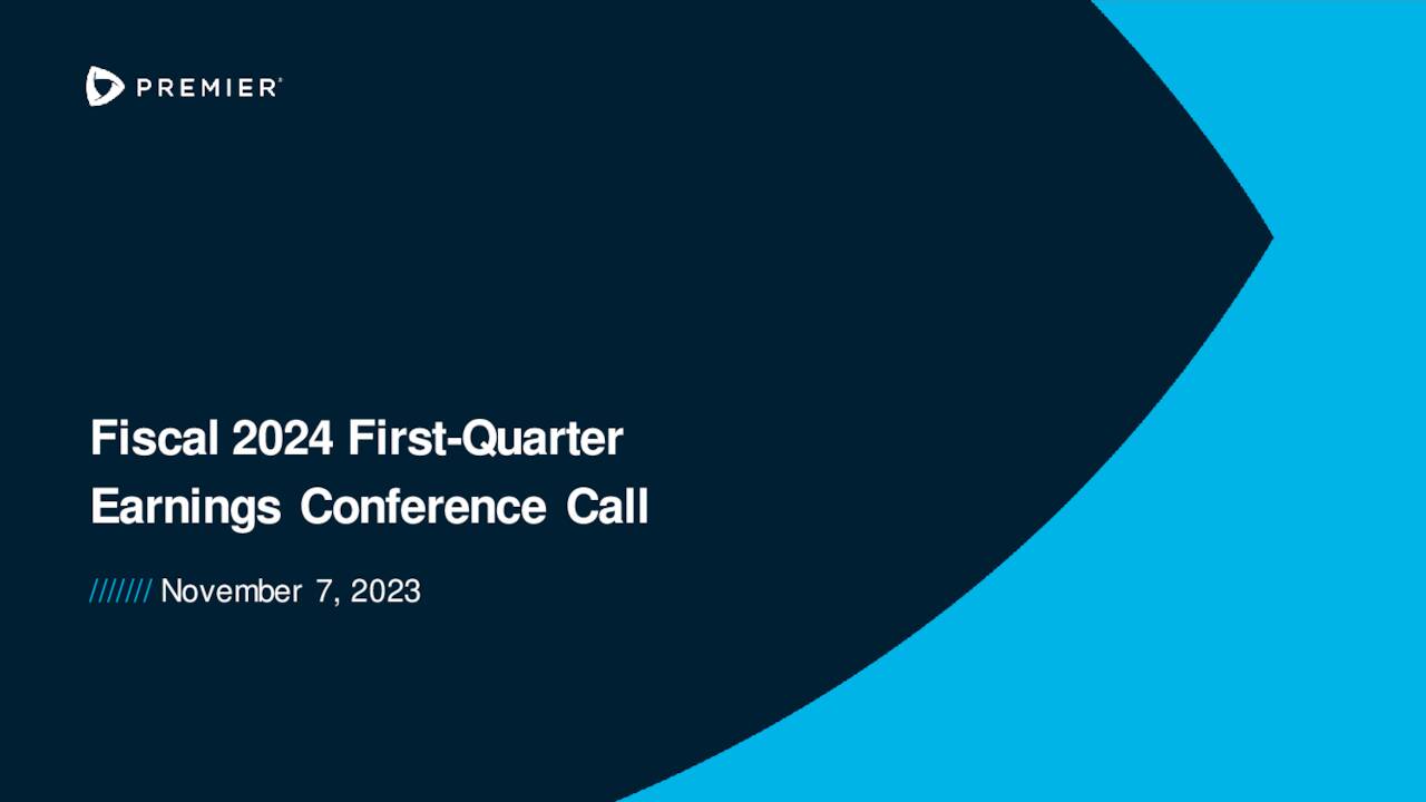 Premier, Inc. 2024 Q1 Results Earnings Call Presentation (NASDAQ