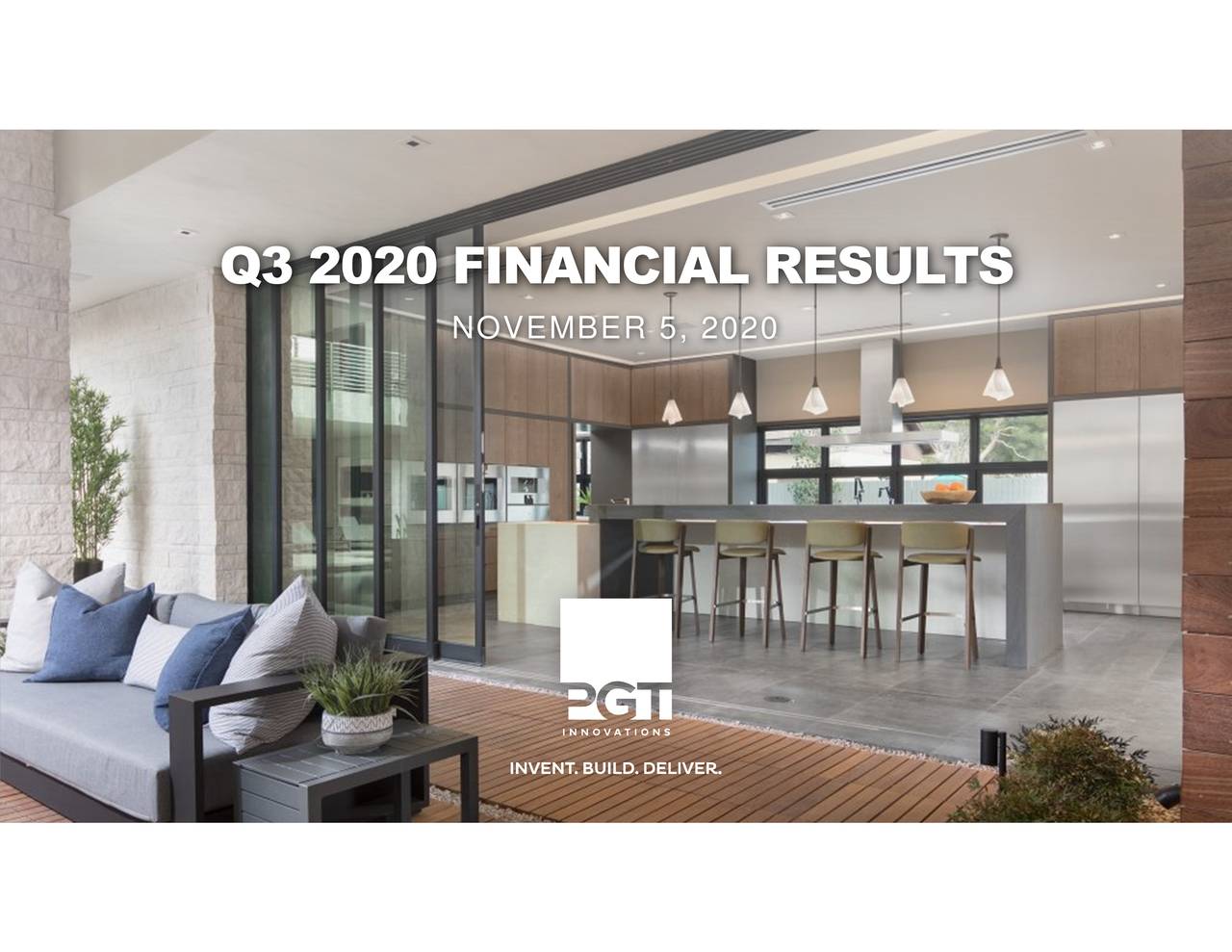 PGT Innovations, Inc. 2020 Q3 - Results - Earnings Call Presentation ...