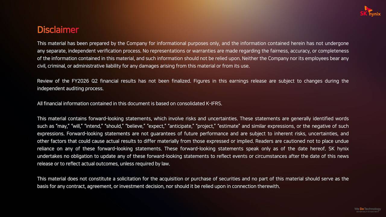 SK hynix Inc. 2026 Q2 - Results - Earnings Call Presentation (NASDAQ ...