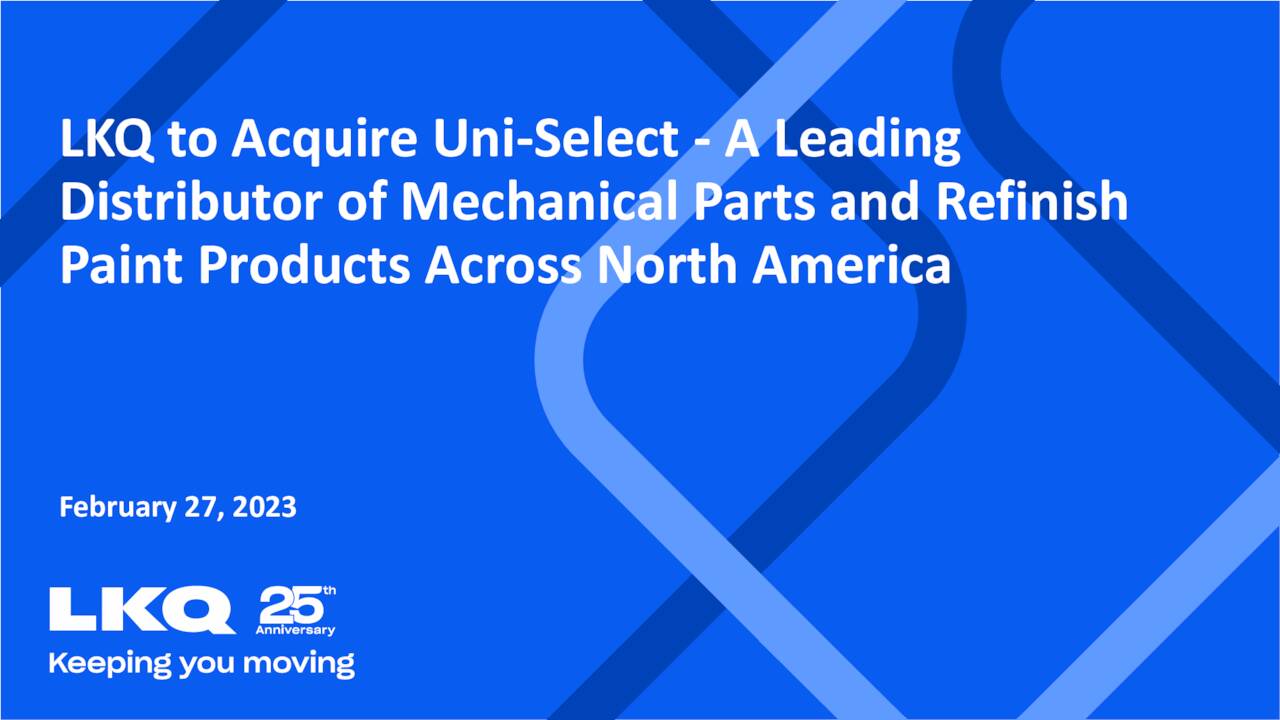 LKQ to Acquire Uni-Select (NASDAQ:LKQ) | Seeking Alpha