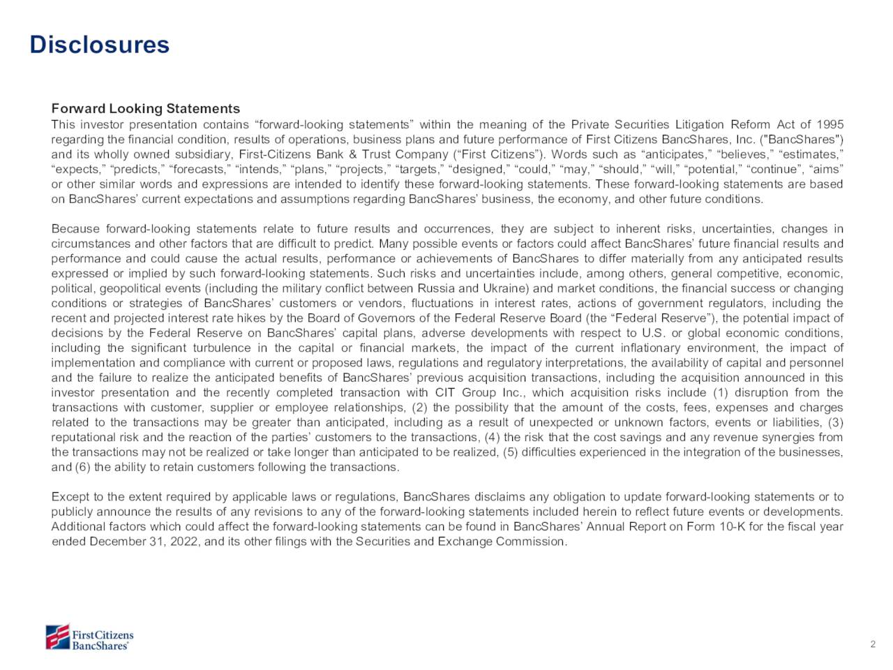 Disclosures