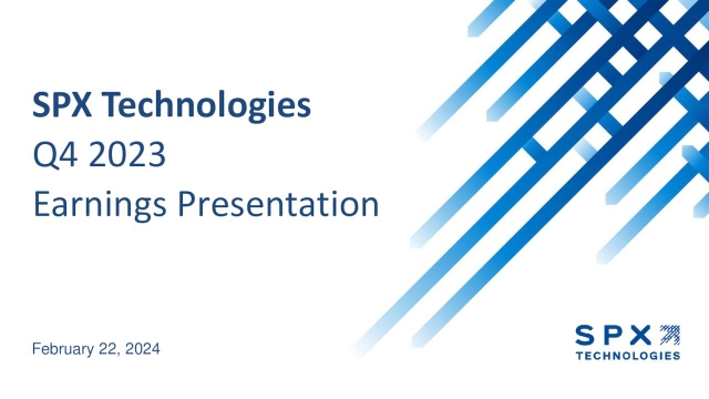 SPX Technologies, Inc. 2023 Q4 - Results - Earnings Call Presentation ...