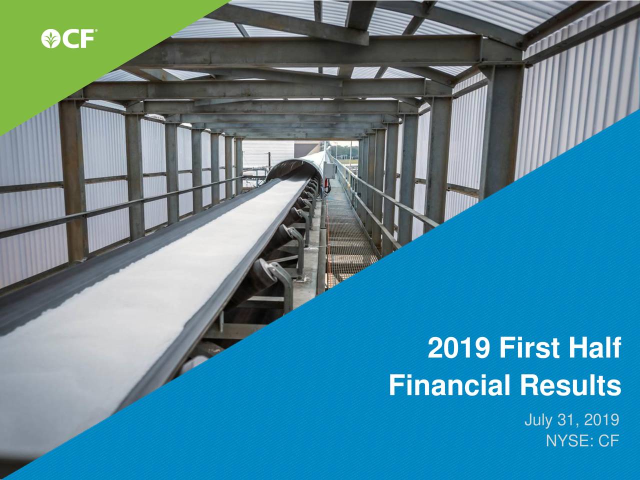 CF Industries Holdings, Inc. 2019 Q2 Results Earnings Call Slides