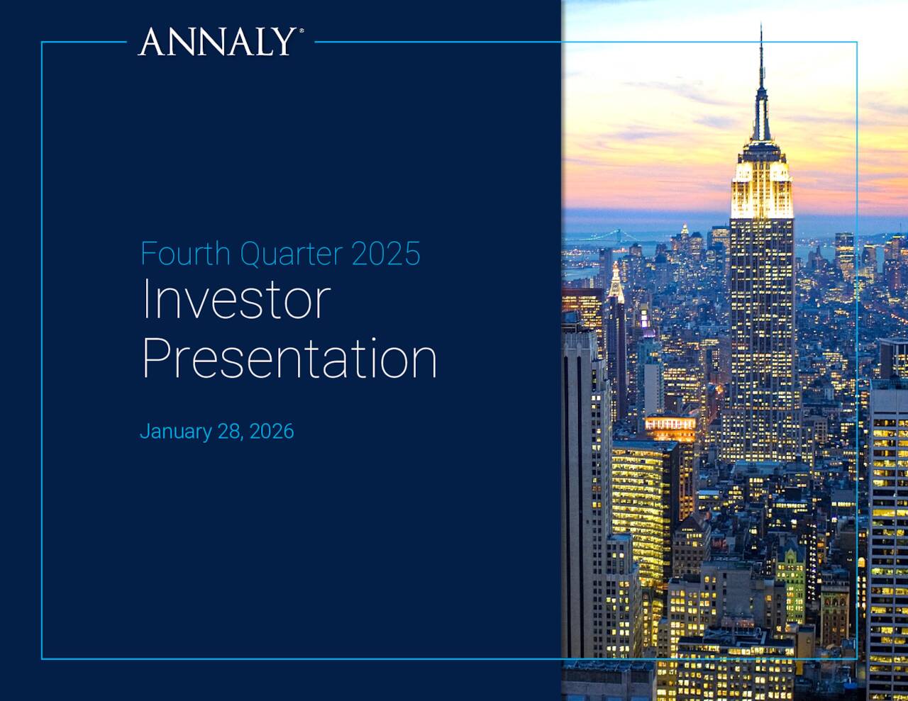 Annaly Capital Management, Inc. 2025 Q4 - Results - Earnings Call ...