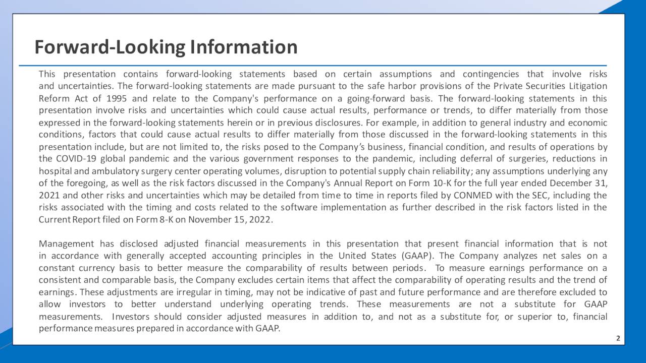 CONMED (CNMD) Investor Presentation - Slideshow (NYSE:CNMD) | Seeking Alpha