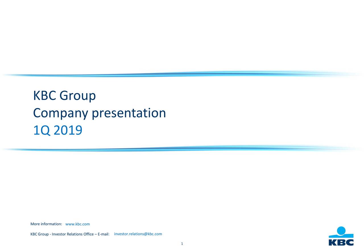 Kbc Group Nv 2019 Q1 Results Earnings Call Slides Kbc Group