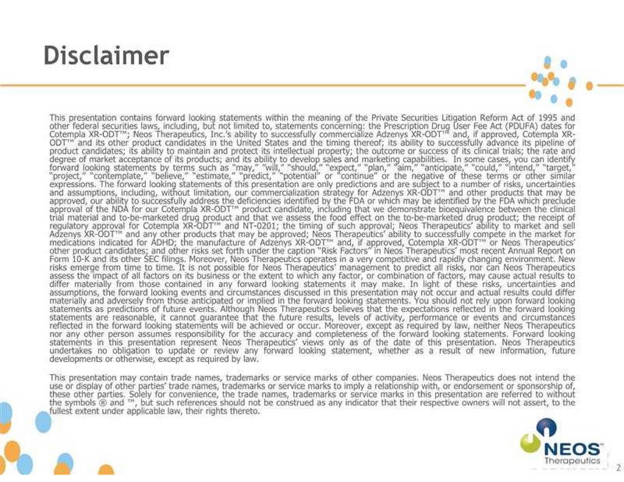 Neos Therapeutics (NEOS) Presents At Jefferies 2017 Global Healthcare