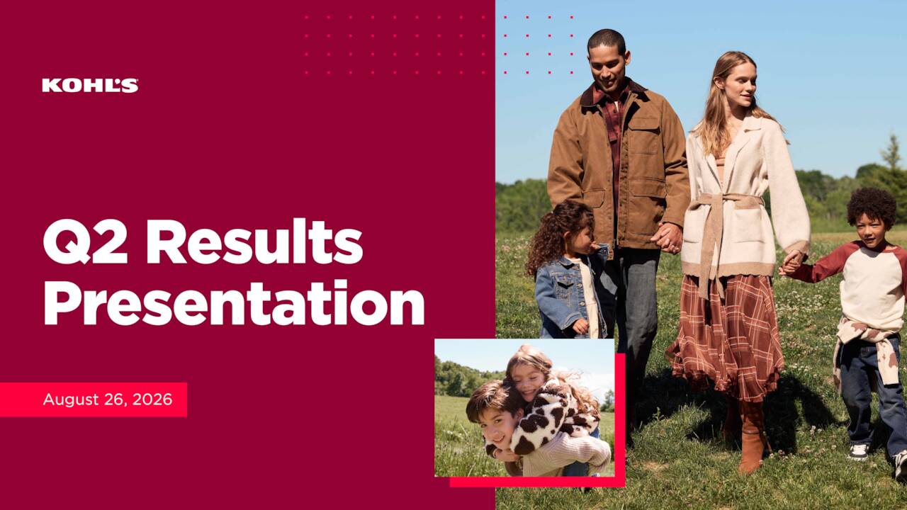 Alpha Call Kohl's Corporation 2026 Q2 - Results - Earnings Call Presentation (NYSE ...