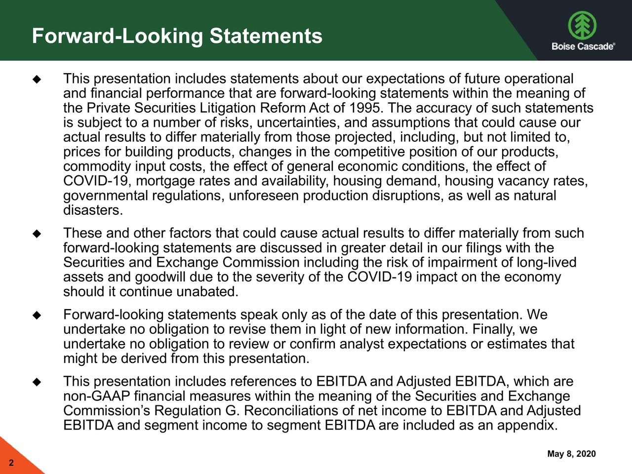 Boise Cascade Company 2020 Q1 Results Earnings Call Presentation (NYSEBCC) Seeking Alpha