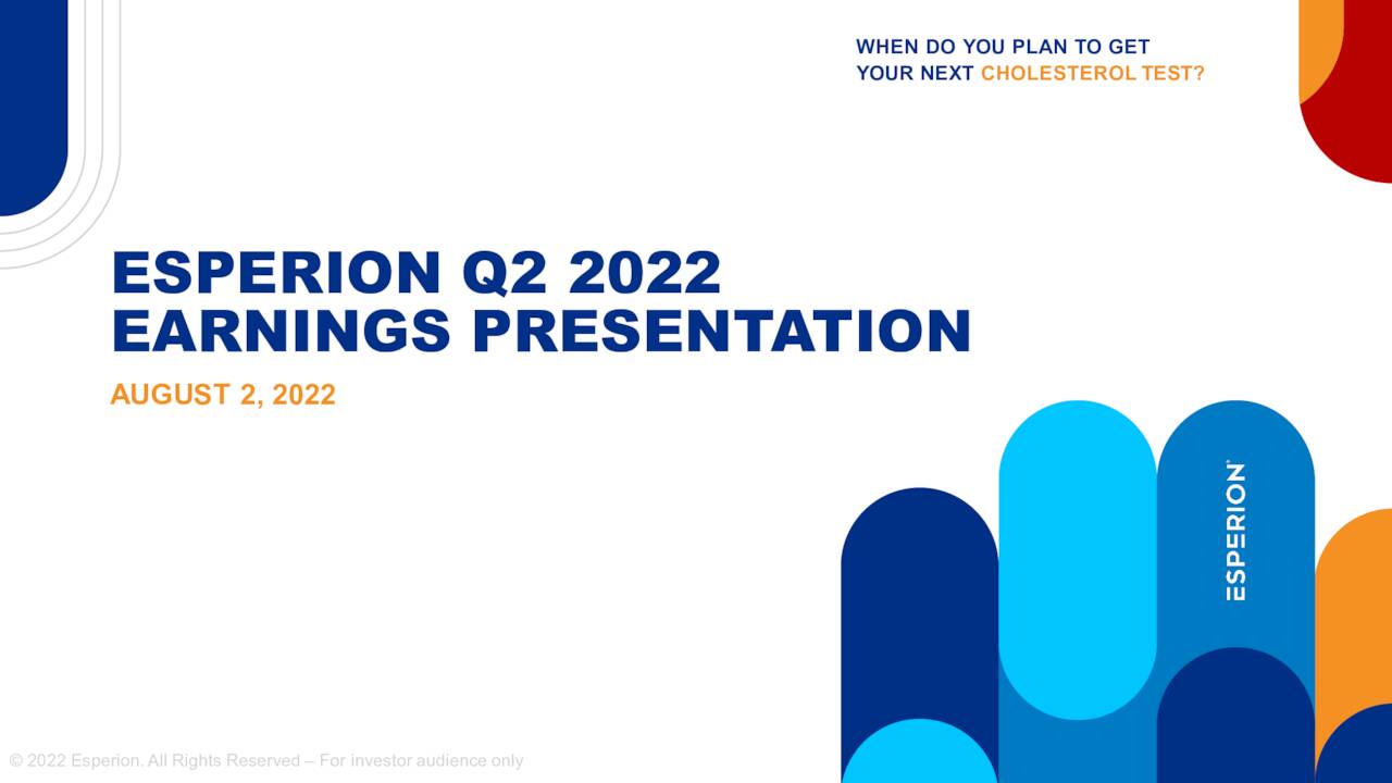 Esperion Therapeutics, Inc. 2022 Q2 - Results - Earnings Call ...